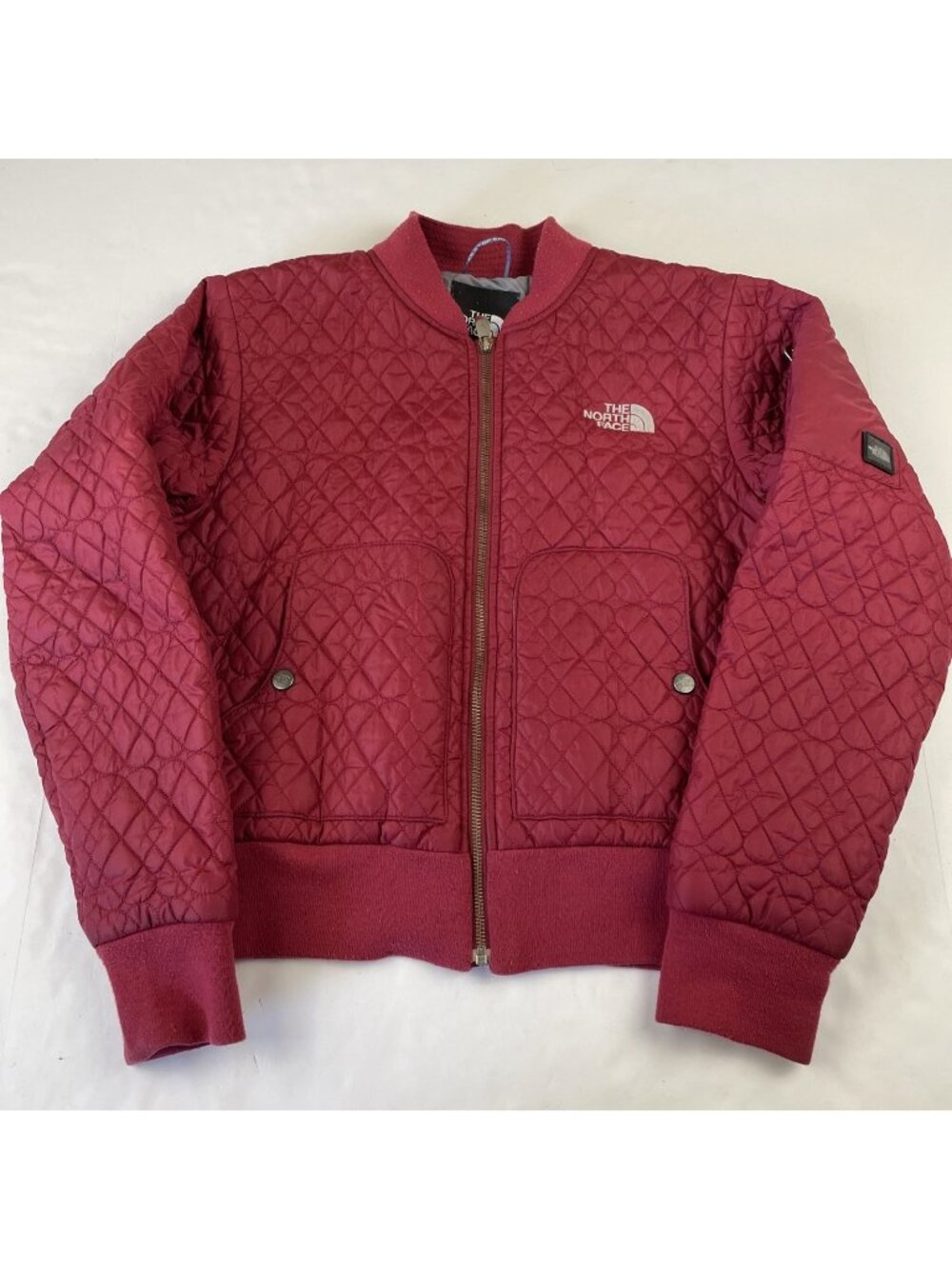 The North Face 5 Boroughs Quilted  Bomber Jacket Women’s L Burgundy Short